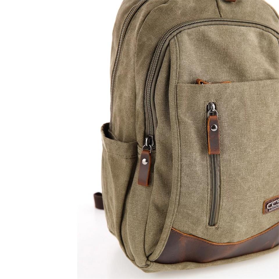  ÇÇS 51398 Kanvas Sırt Çantası Yeşil