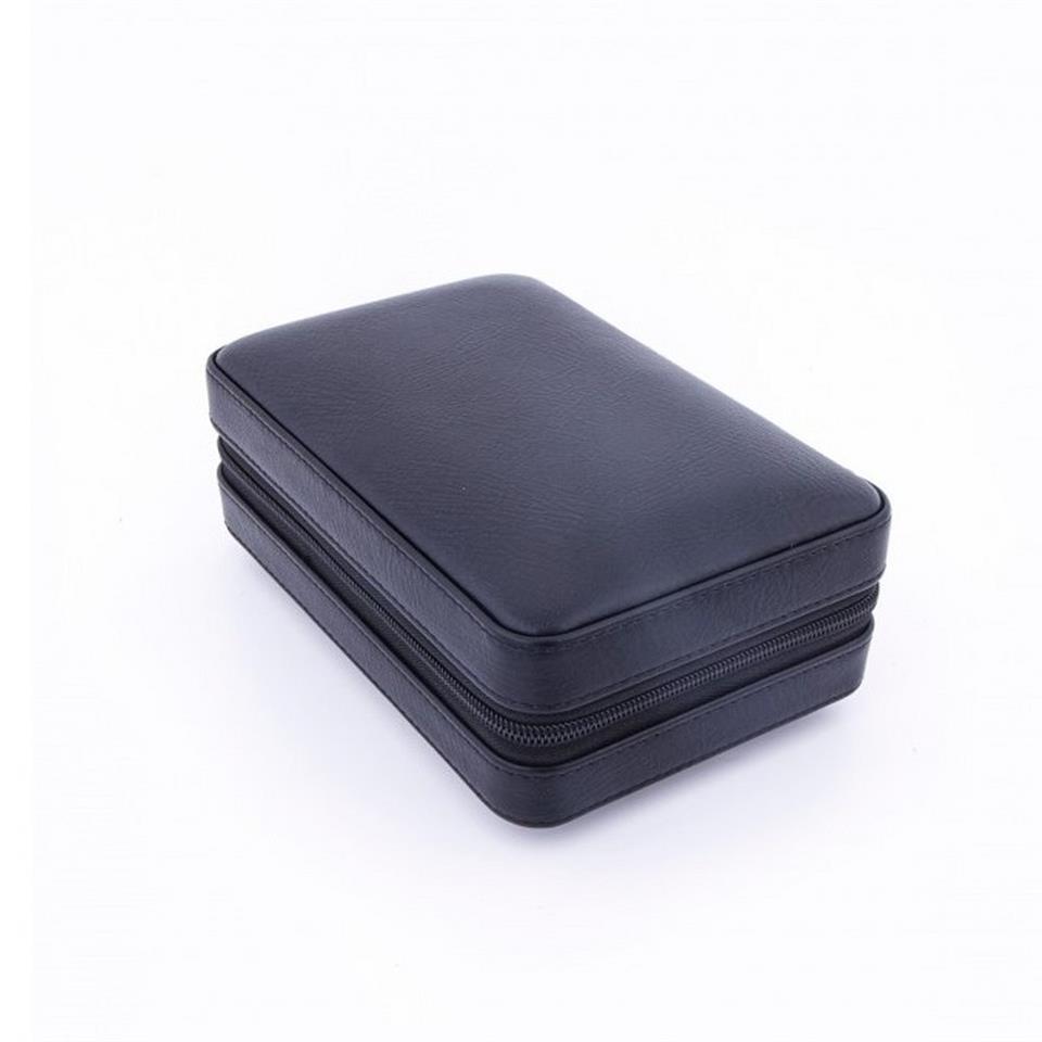 Deri Puro Saklama ve Taşıma Kutusu Humidor Siyah
