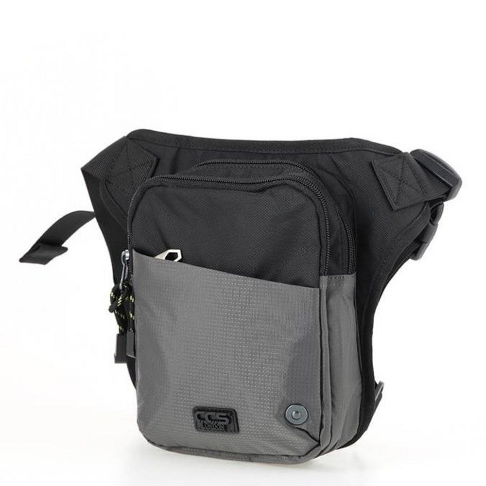 Ççs 31186 Motosiklet Bel Bacak Çanta Gri