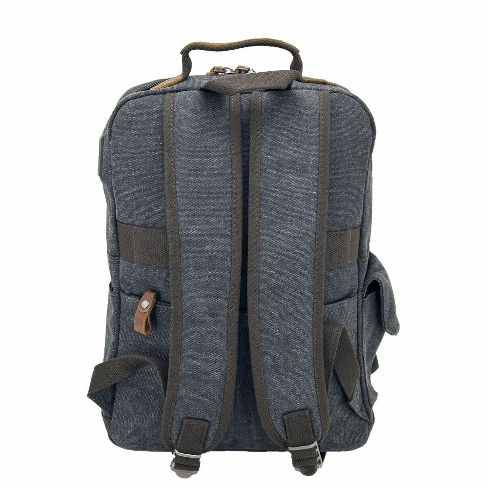 Ççs London 51565 Kanvas Laptop Sırt Çantası Siyah