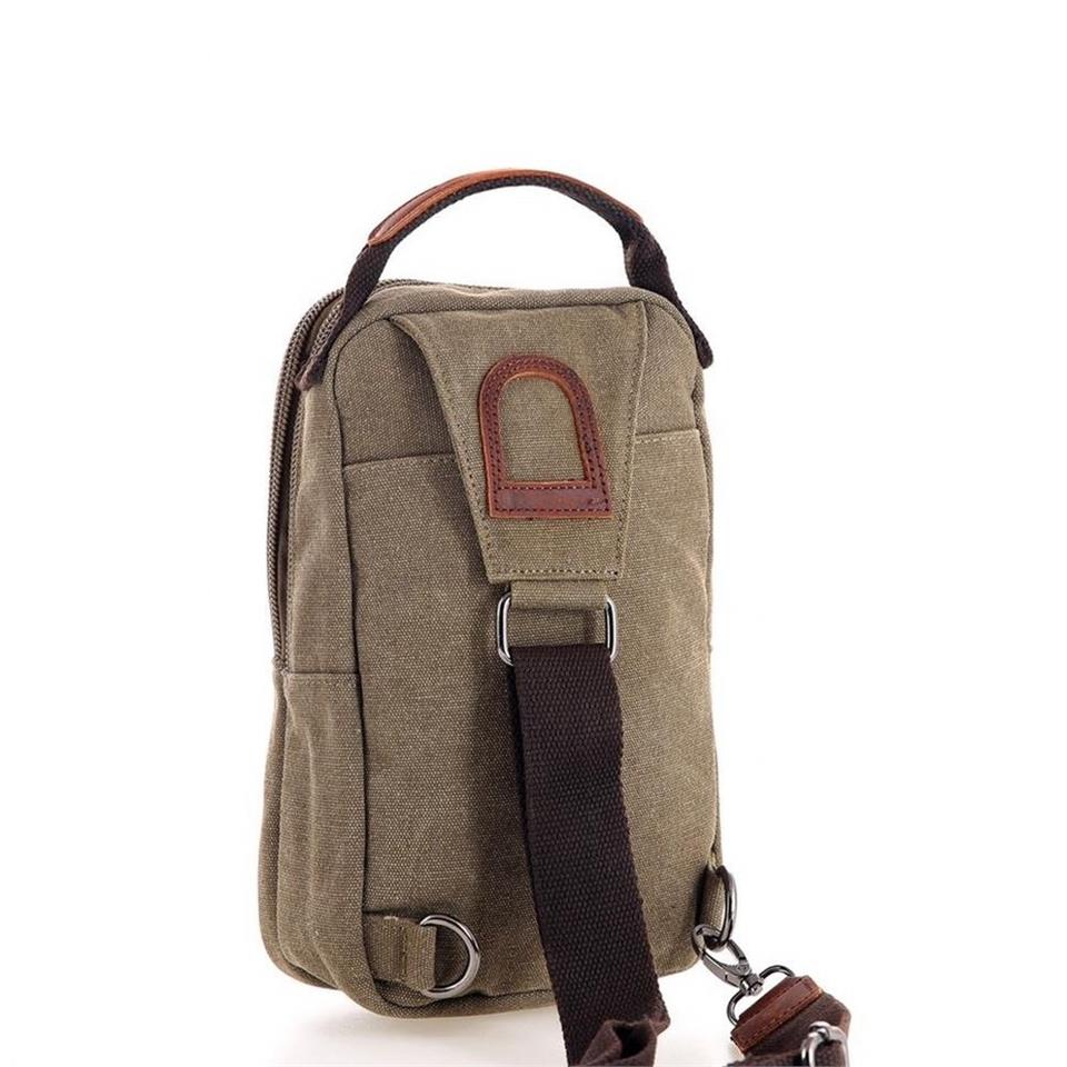 Ççs London 31468 Kanvas Çapraz Çanta Yeşil