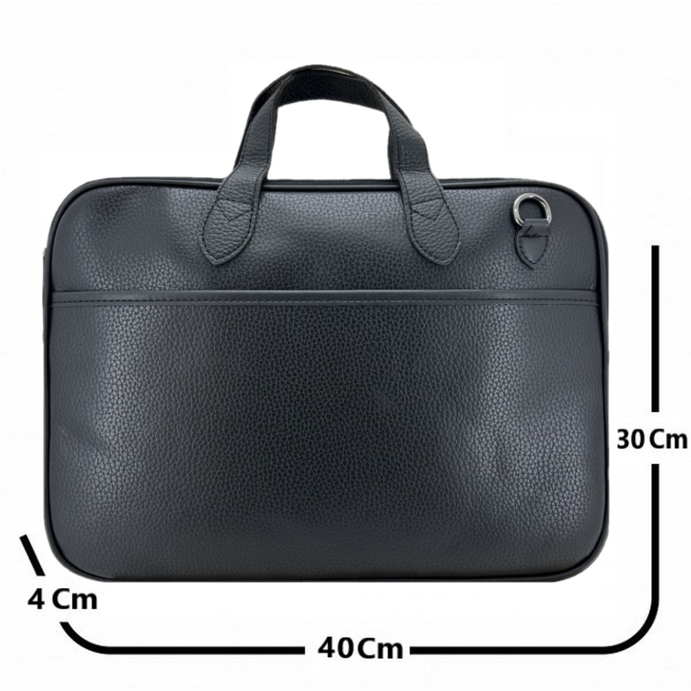 Ççs London 71454  Vegan Evrak Laptop Çantası 15 İnç Siyah