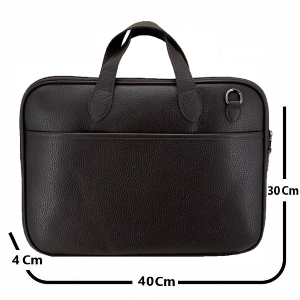 Ççs London 71454  Vegan Evrak Laptop Çantası 15 İnç Kahve