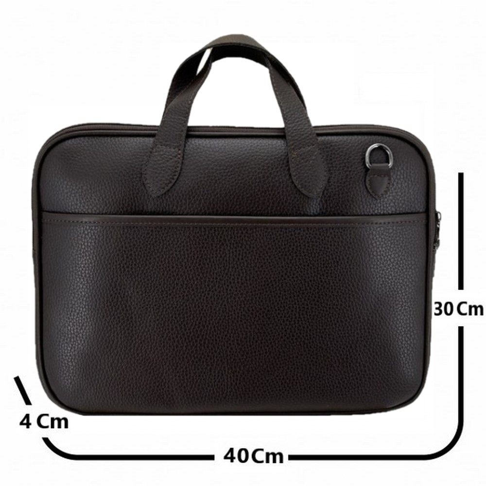Ççs London 71454  Vegan Evrak Laptop Çantası 15 İnç Kahve