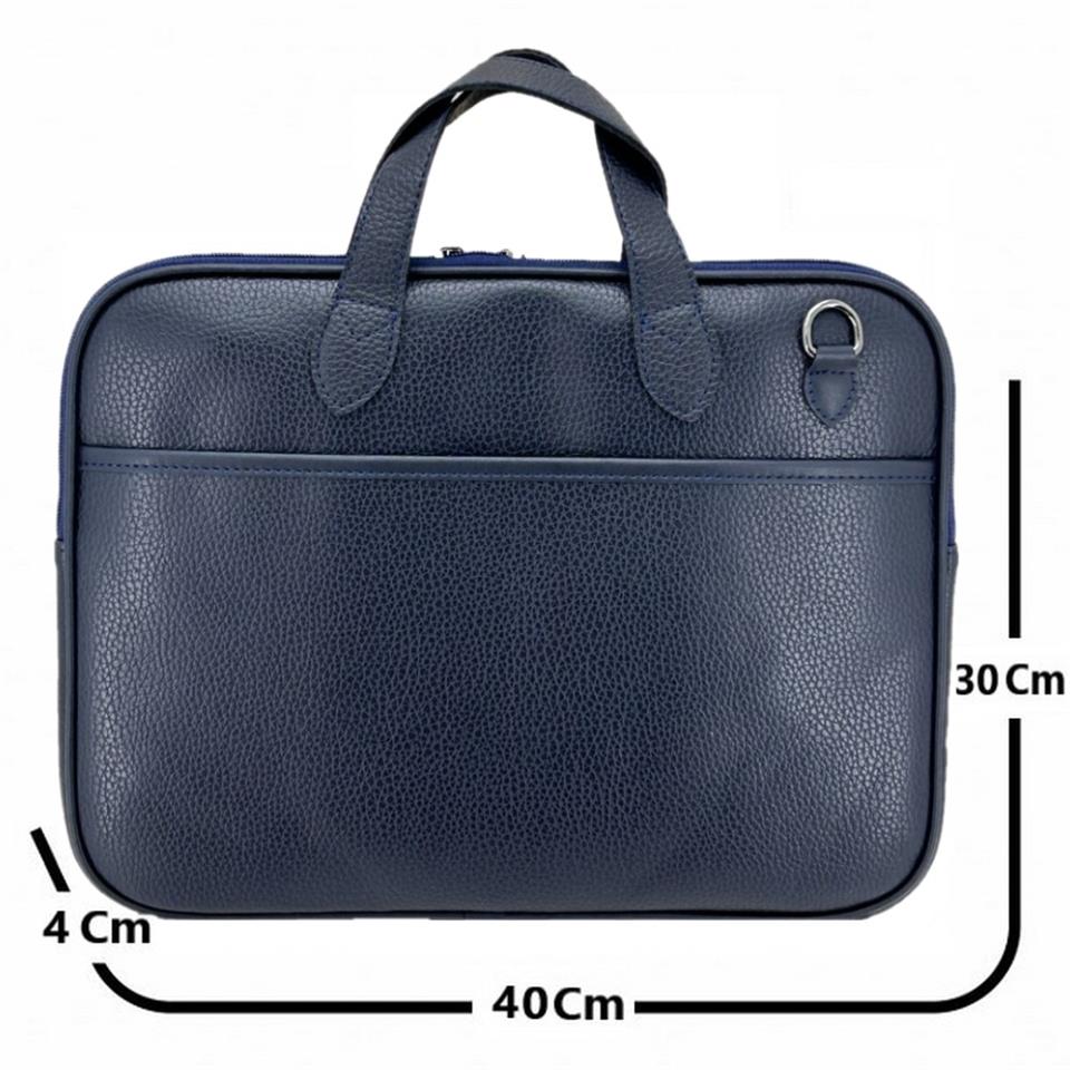 Ççs London 71454  Vegan Evrak Laptop Çantası 15 İnç Lacivert