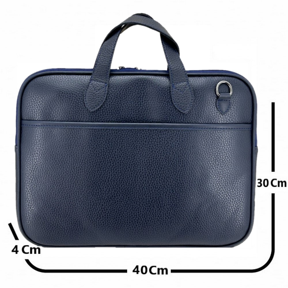 Ççs London 71454  Vegan Evrak Laptop Çantası 15 İnç Lacivert