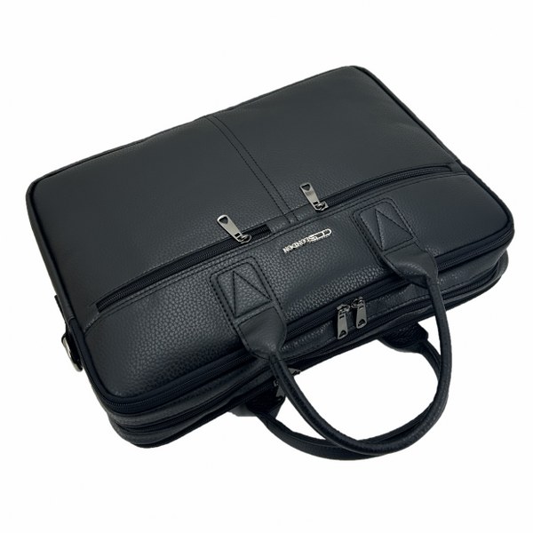 Ççs London 71452 Vegan Deri Laptop Evrak Çantası 15 İnç Siyah