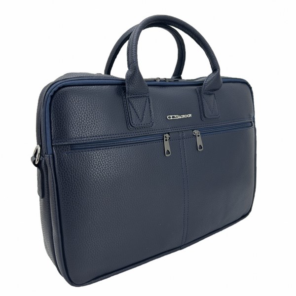 Ççs London 71452 Vegan Deri Laptop Evrak Çantası 15 İnç Lacivert