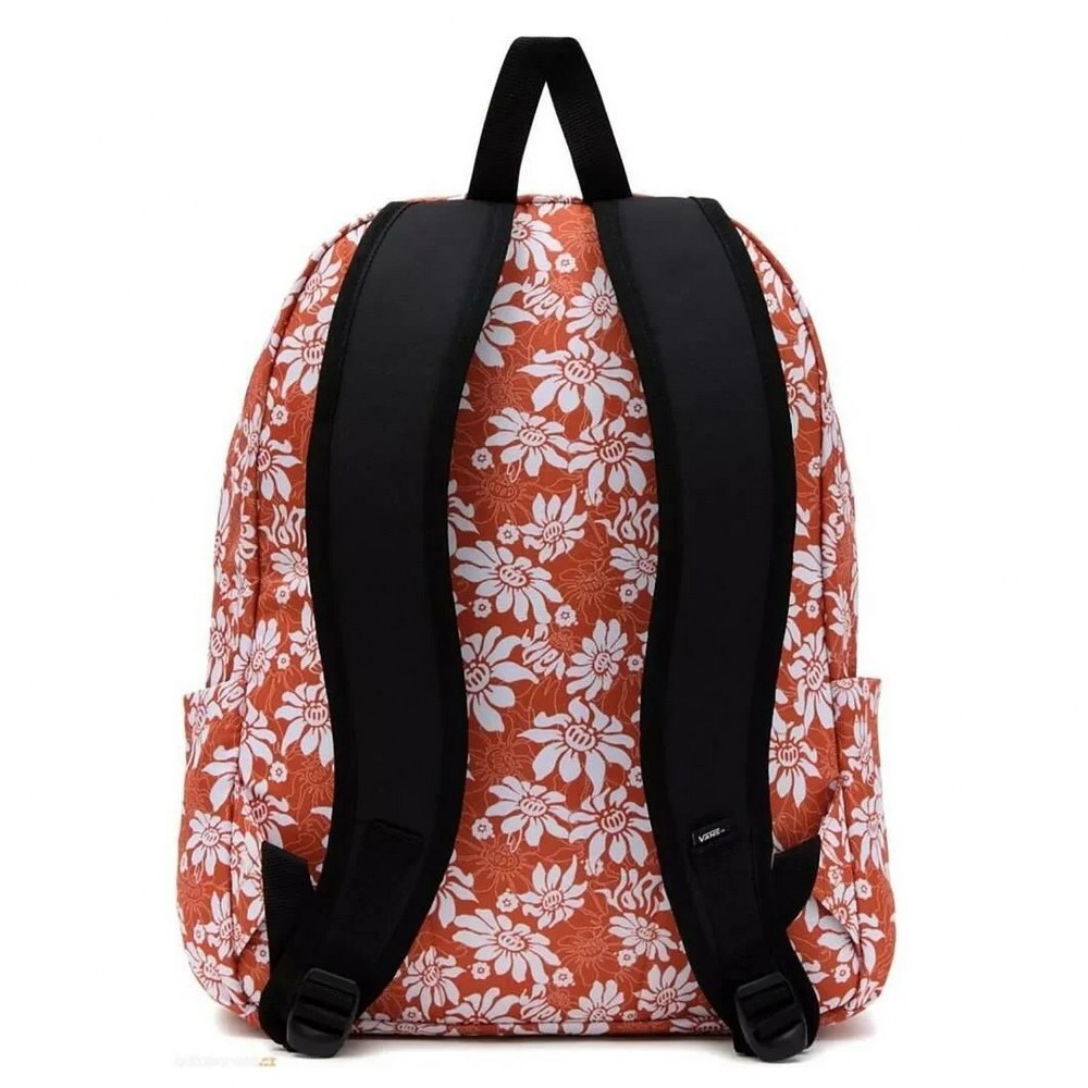 Vans Old Skool 22L Sırt Çantası Çiçekli Turuncu