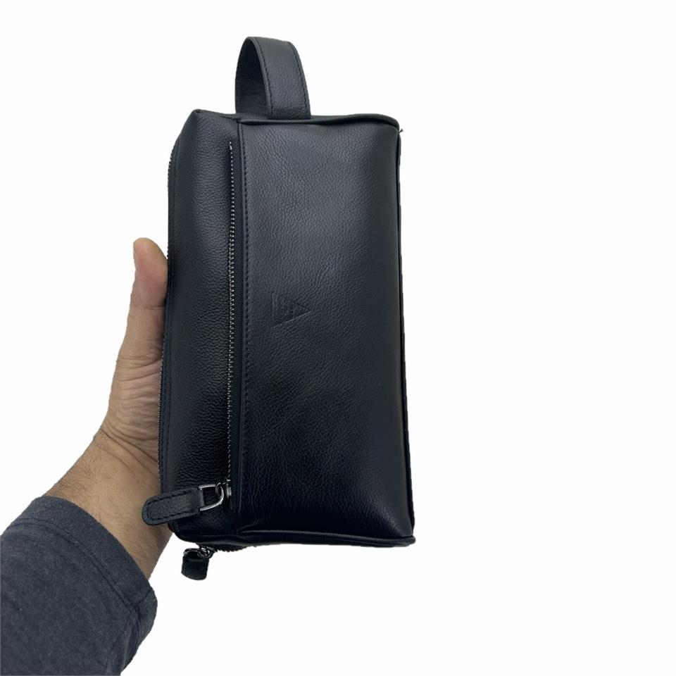 Hakiki Deri CA250 Dopp Kit El Çantası Siyah