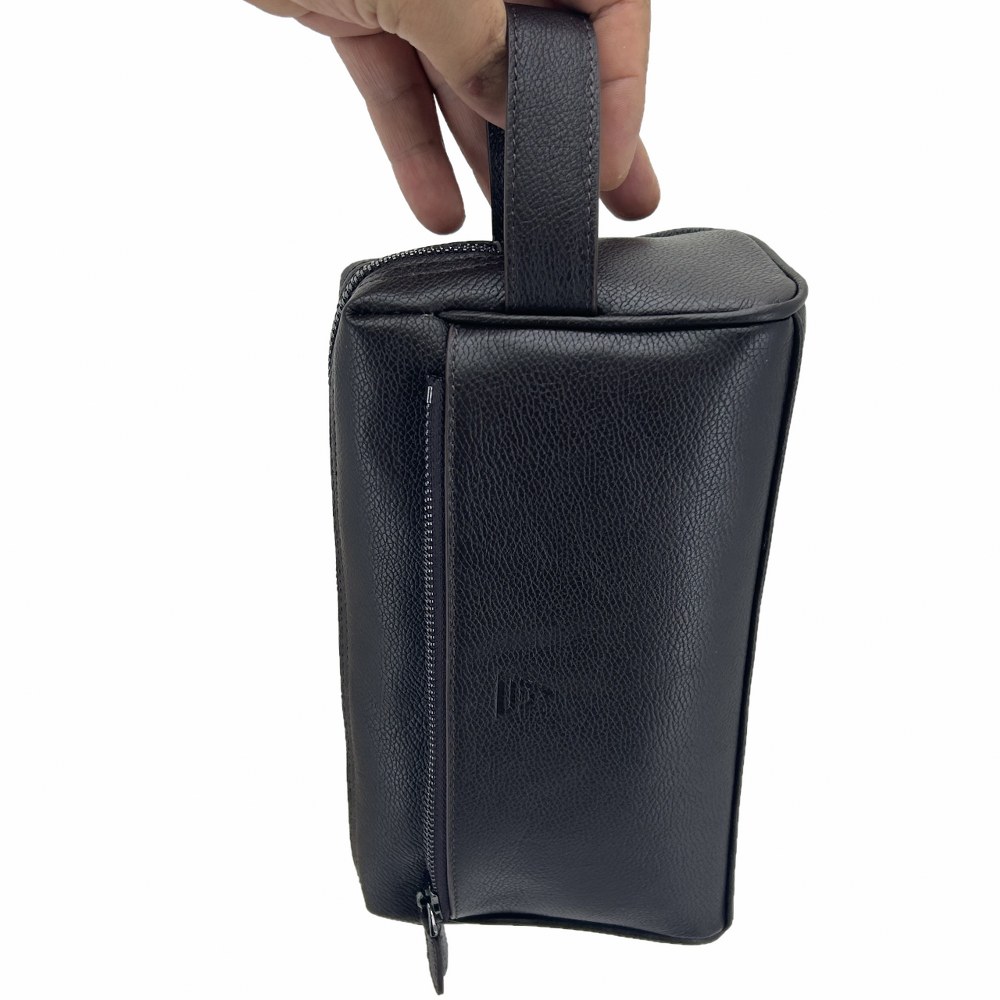 Hakiki Deri CA250 Dopp Kit El Çantası Siyah