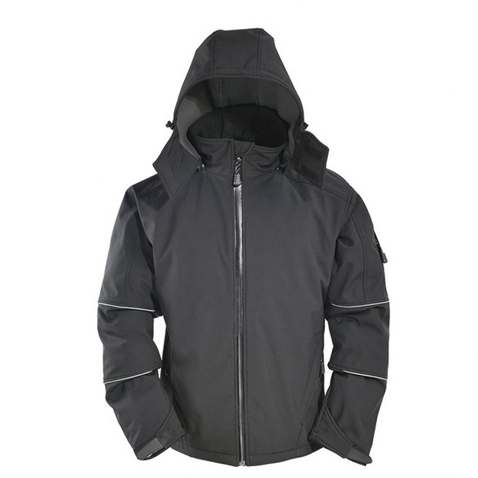 Softshell İş Montu Su Geçirmez Ceket Siyah