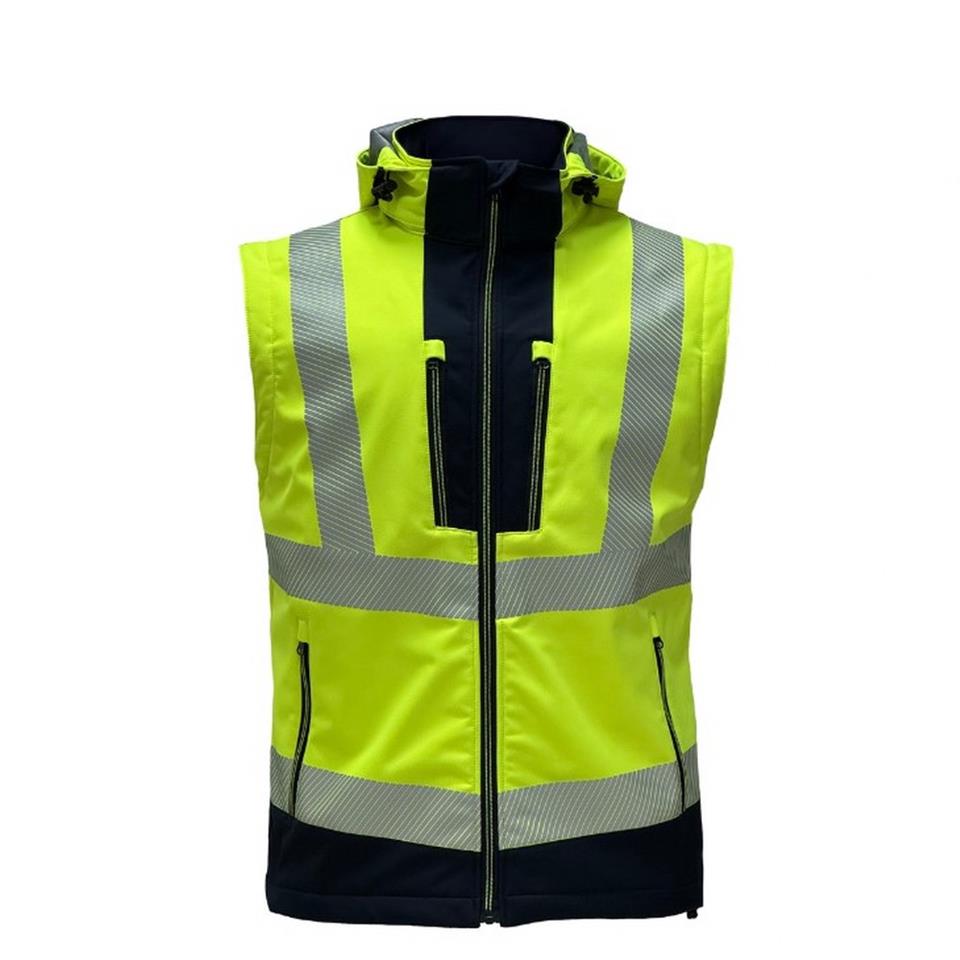 Reflektörlü Ripstop Softshell Model Teknik Mont Sarı