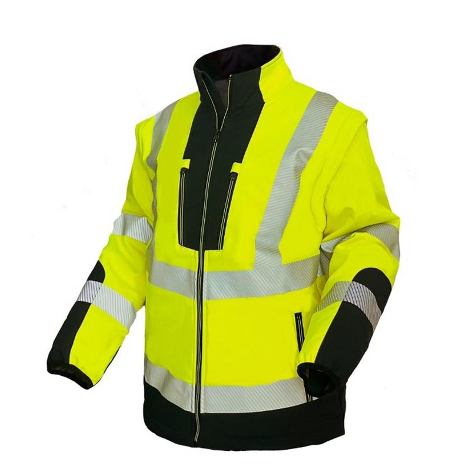 Reflektörlü Ripstop Softshell Model Teknik Mont Sarı