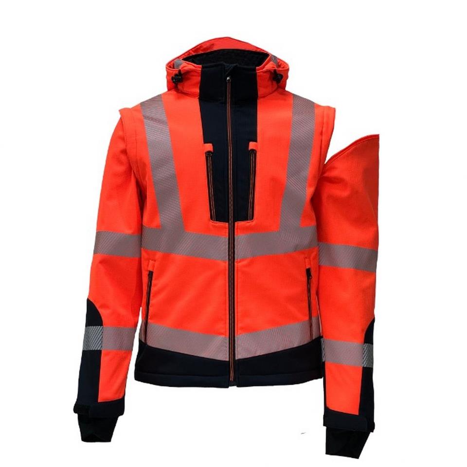 Reflektörlü Ripstop Softshell Model Teknik Mont Turuncu