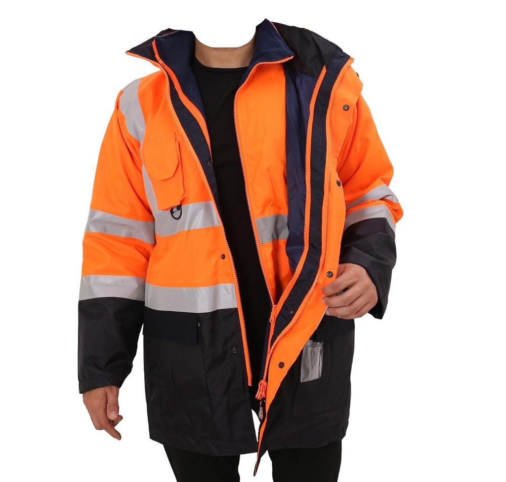 Reflektörlü 5+1 Farklı Kullanımlı Oxford 300D Parka Turuncu