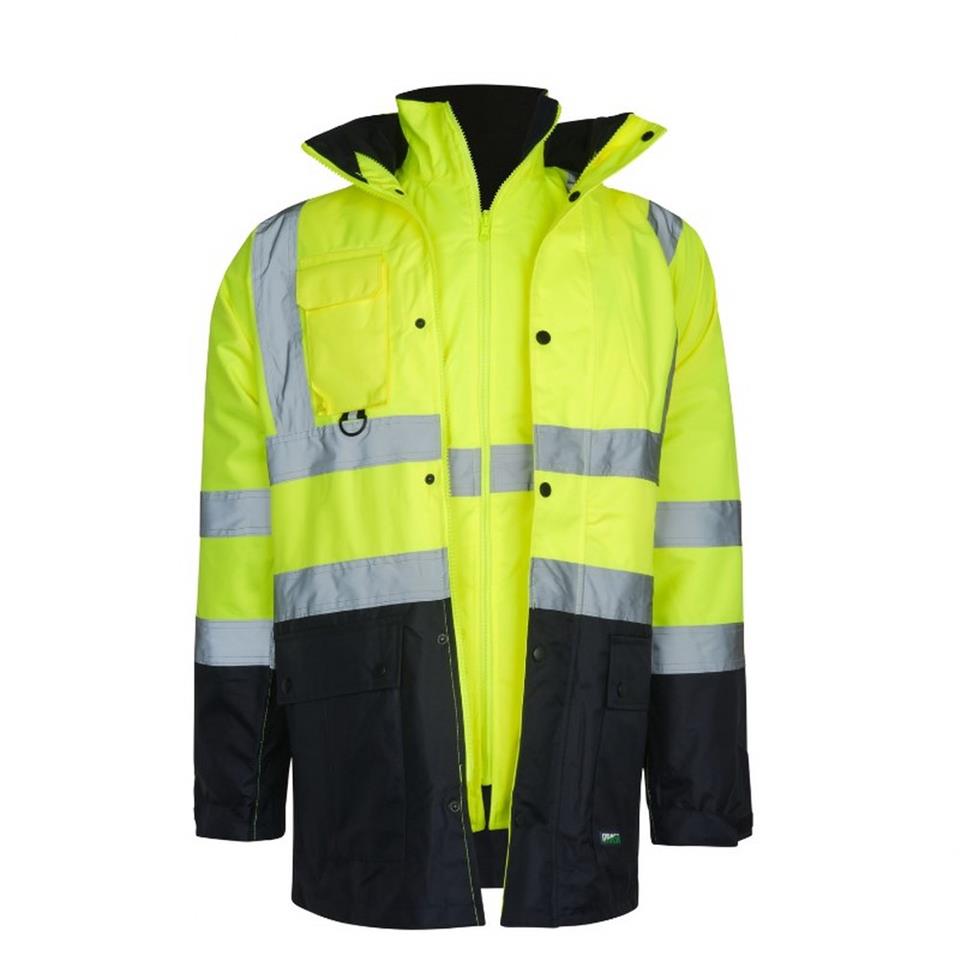 Reflektörlü 5+1 Farklı Kullanımlı Oxford 300D Parka Sarı