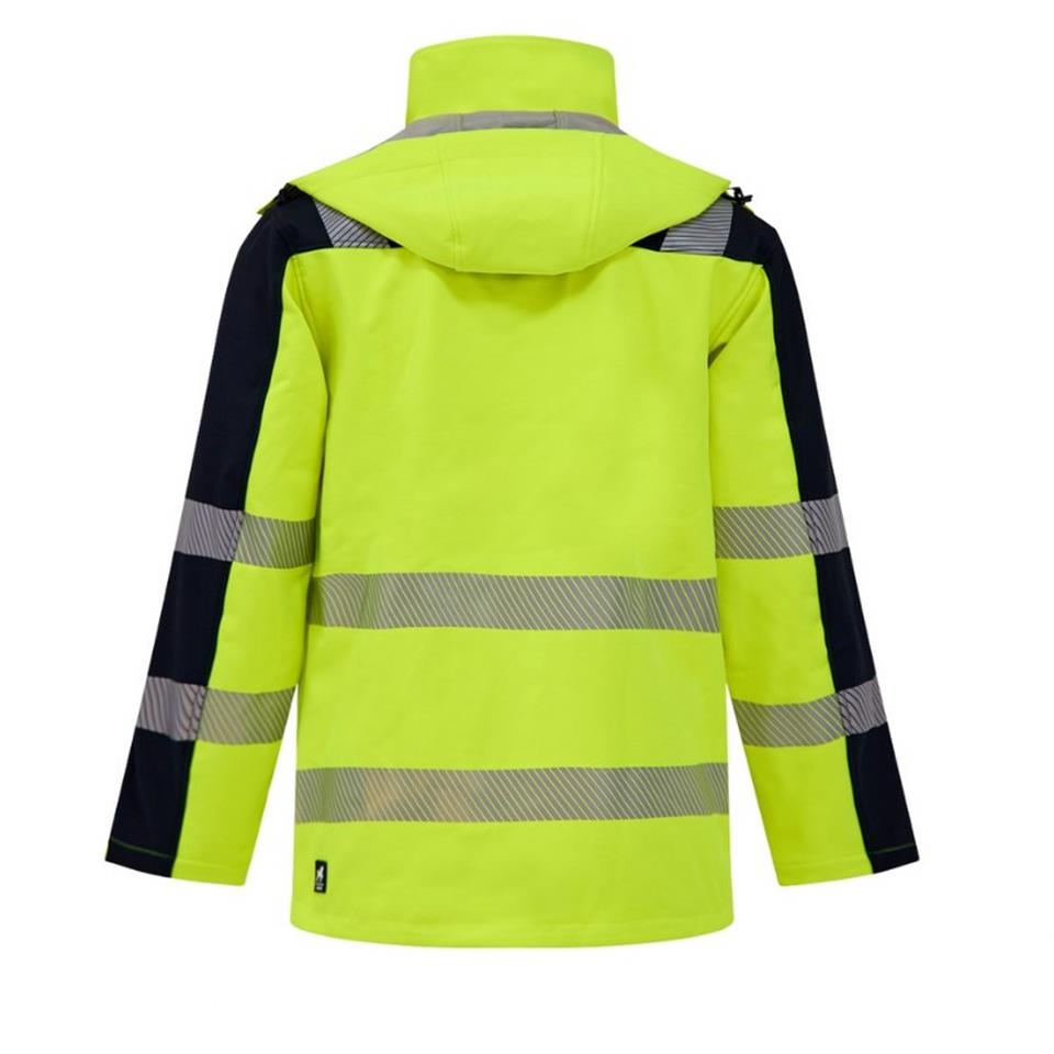 Softshell Kırçıllı Reflektörlü Parka İş Montu Sarı