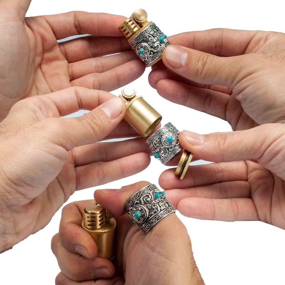 Mini Retro Sultan Benzinli İşlemeli Kadın Çakmak