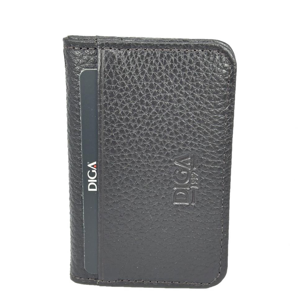 Diga 1169 Hakiki Deri Minimal Kartlık Kahve