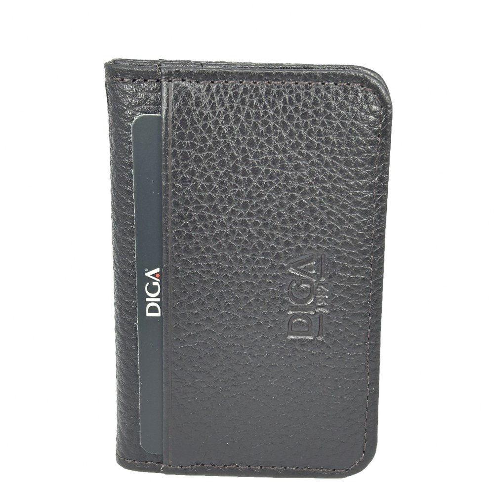 Diga 1169 Hakiki Deri Minimal Kartlık Kahve
