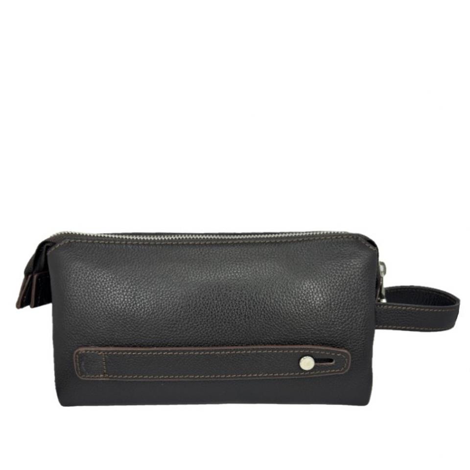 Diga Hakiki Deri 3006 Dopp Kit El Çantası Kahve