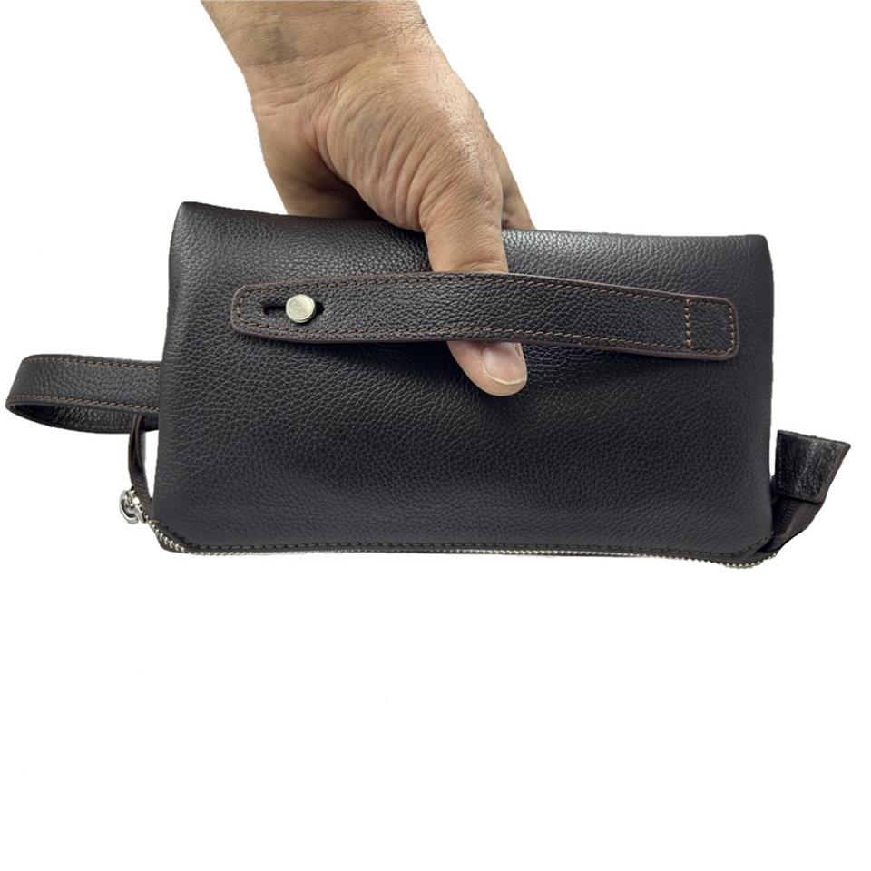 Diga Hakiki Deri 3006 Dopp Kit El Çantası Kahve