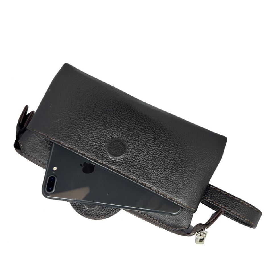 Diga Hakiki Deri 3006 Dopp Kit El Çantası Kahve