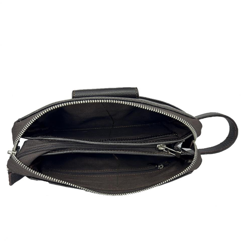 Diga Hakiki Deri 3006 Dopp Kit El Çantası Kahve