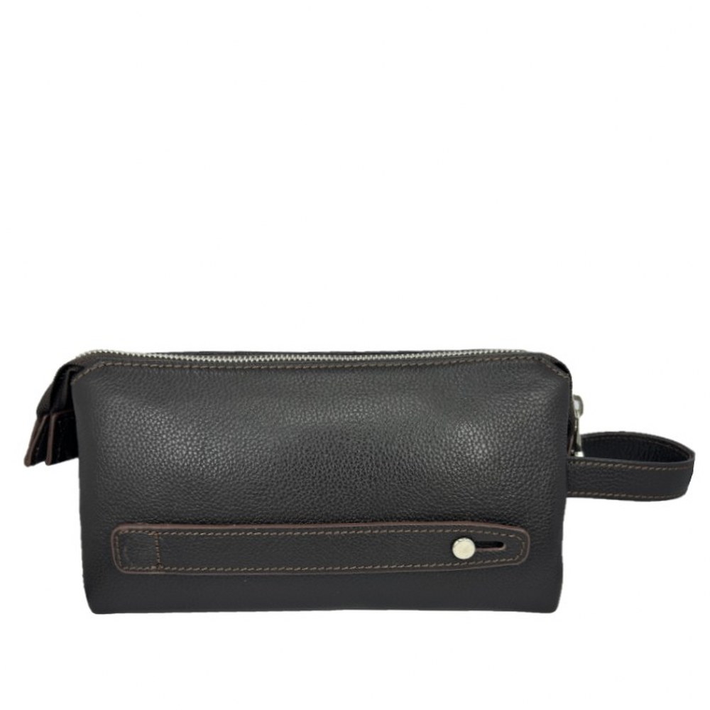 Diga Hakiki Deri 3006 Dopp Kit El Çantası Kahve