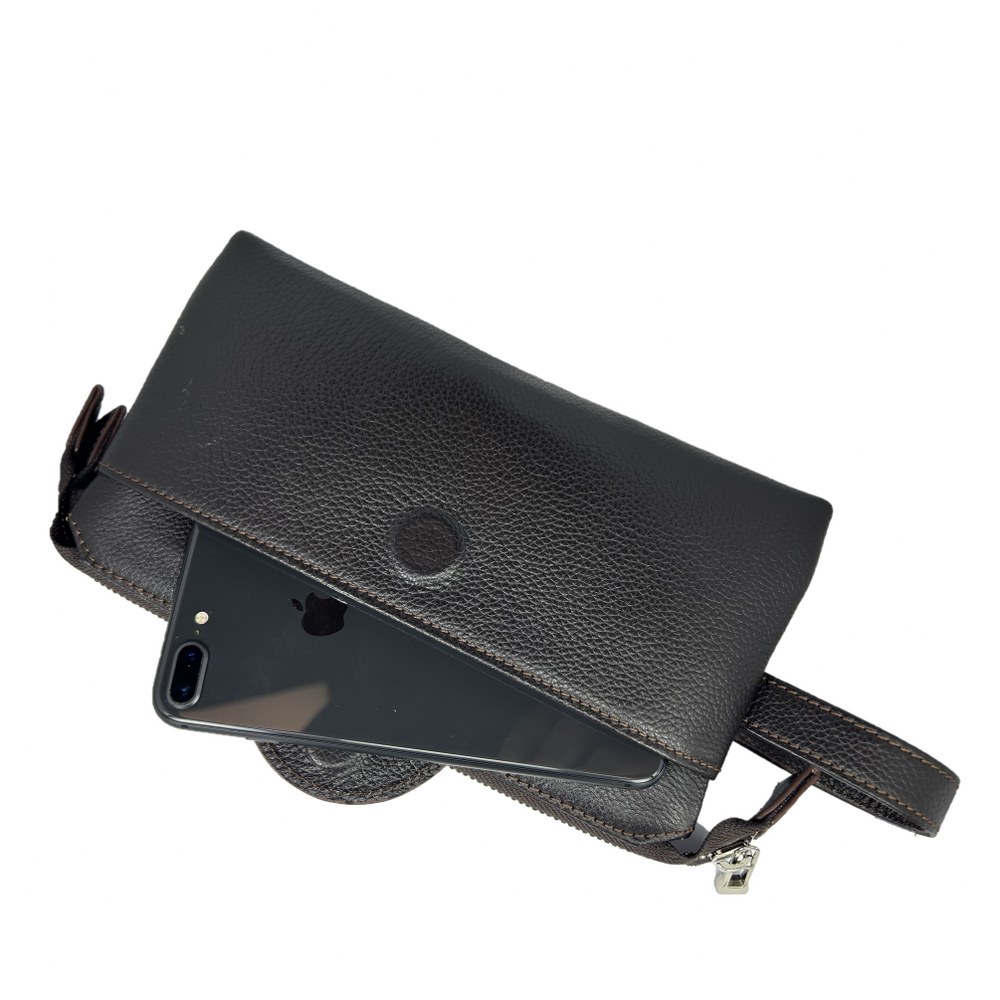 Diga Hakiki Deri 3006 Dopp Kit El Çantası Kahve