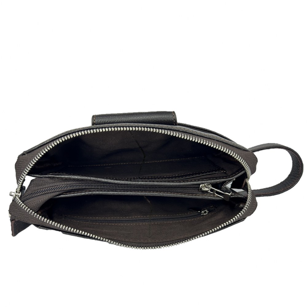 Diga Hakiki Deri 3006 Dopp Kit El Çantası Kahve