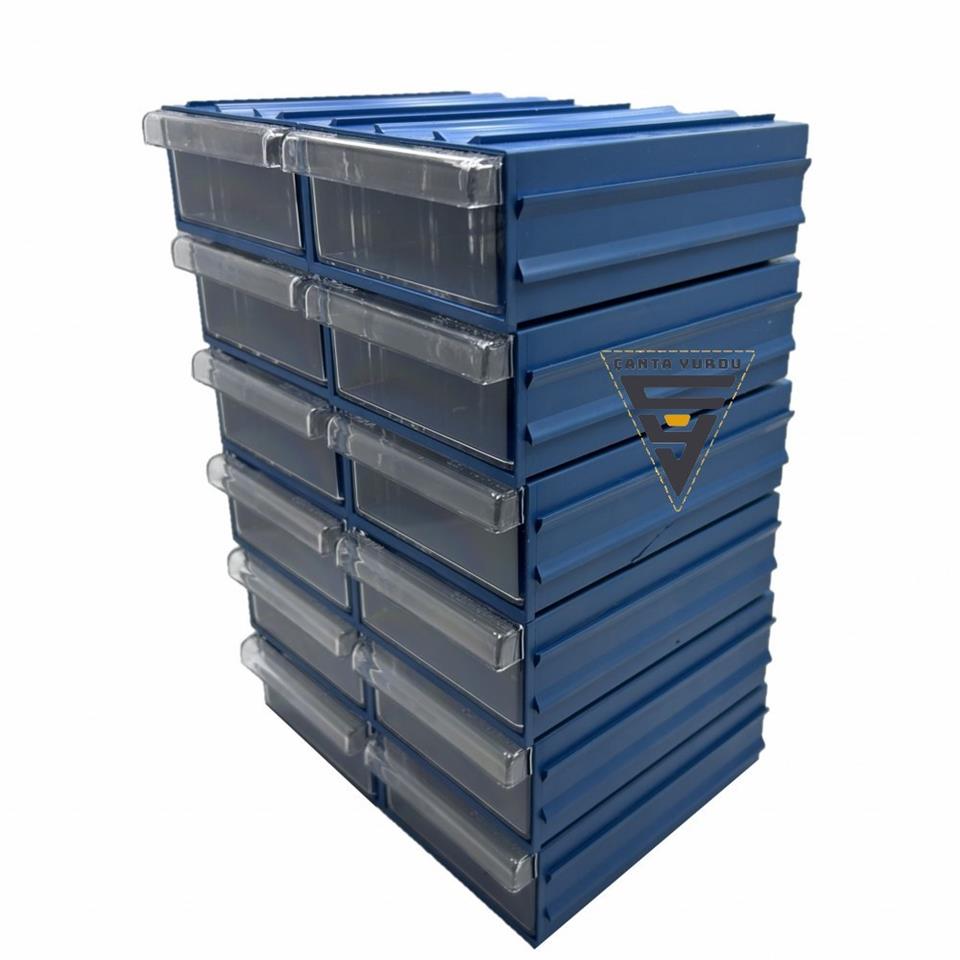 Sembol 101 Plastik Çekmeceli Kutu 122X85x41mm 60 Adet