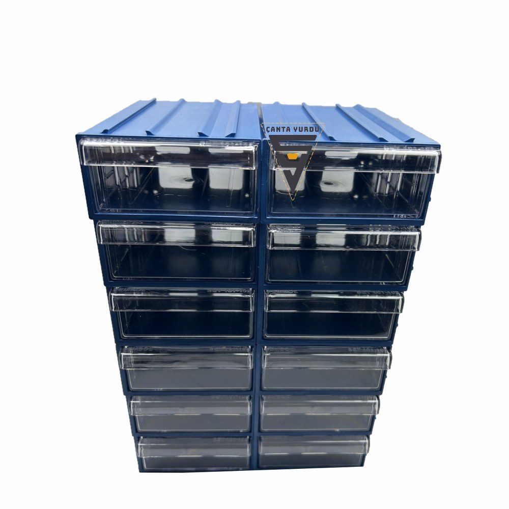 Sembol 101 Plastik Çekmeceli Kutu 122X85x41mm 60 Adet