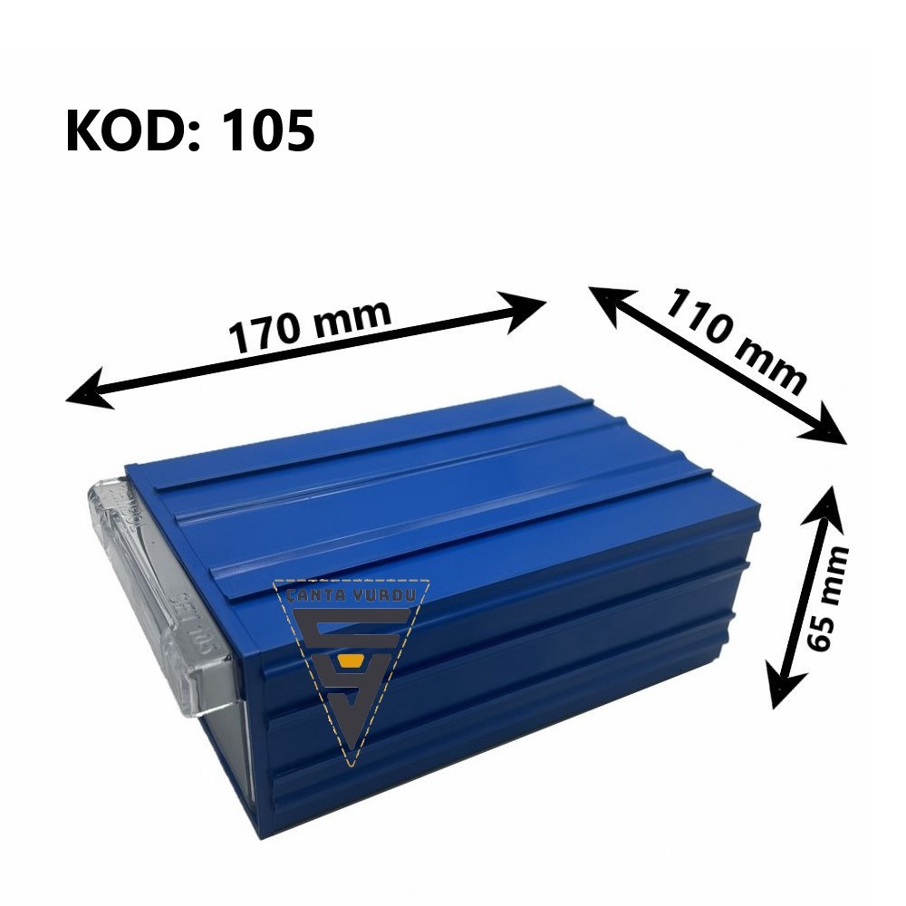 Sembol 105 Plastik Çekmeceli Kutu 170X110x65mm 25 Adet