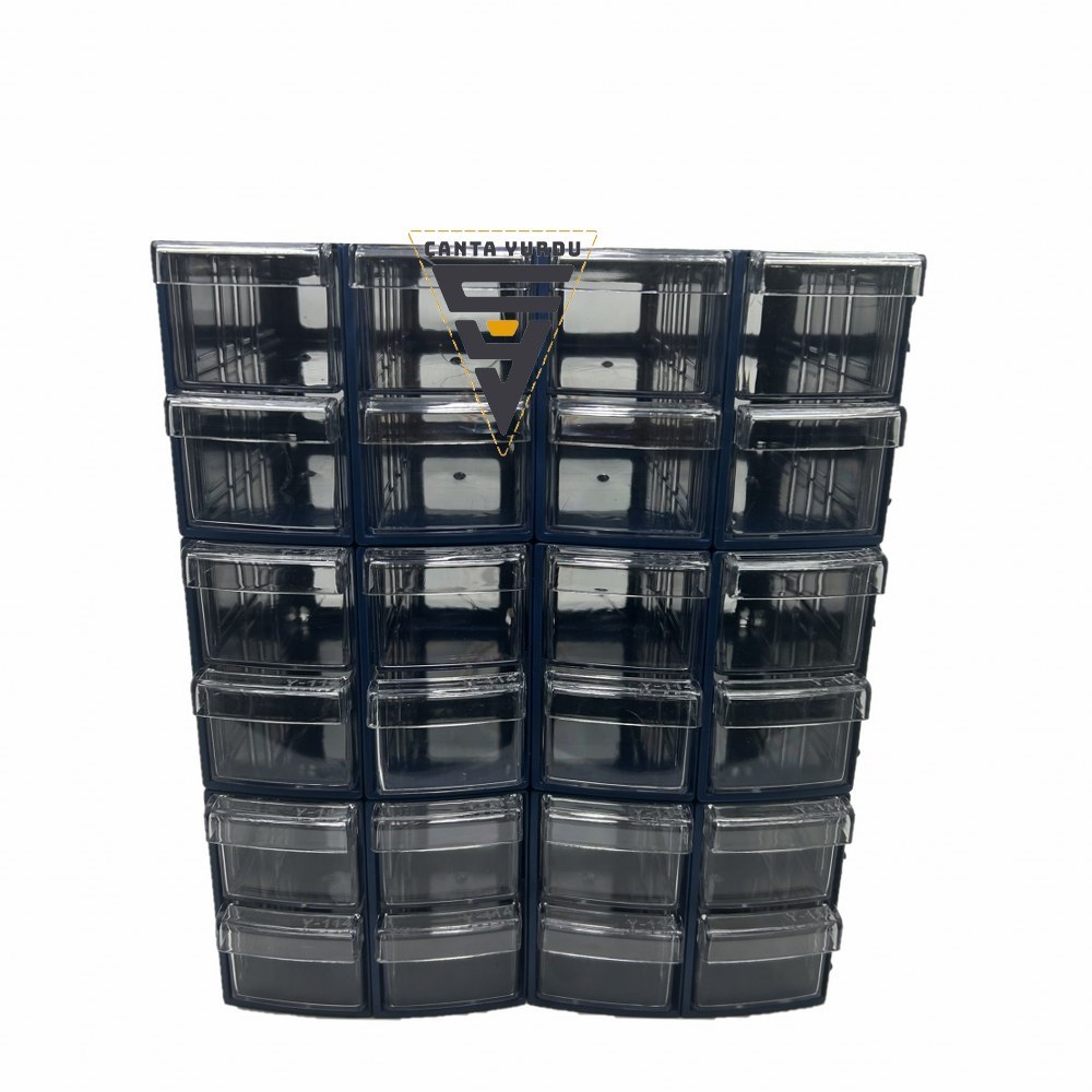 Sembol 114 Plastik Çift Çekmeceli Kutu 155X95x55mm 12 Adet