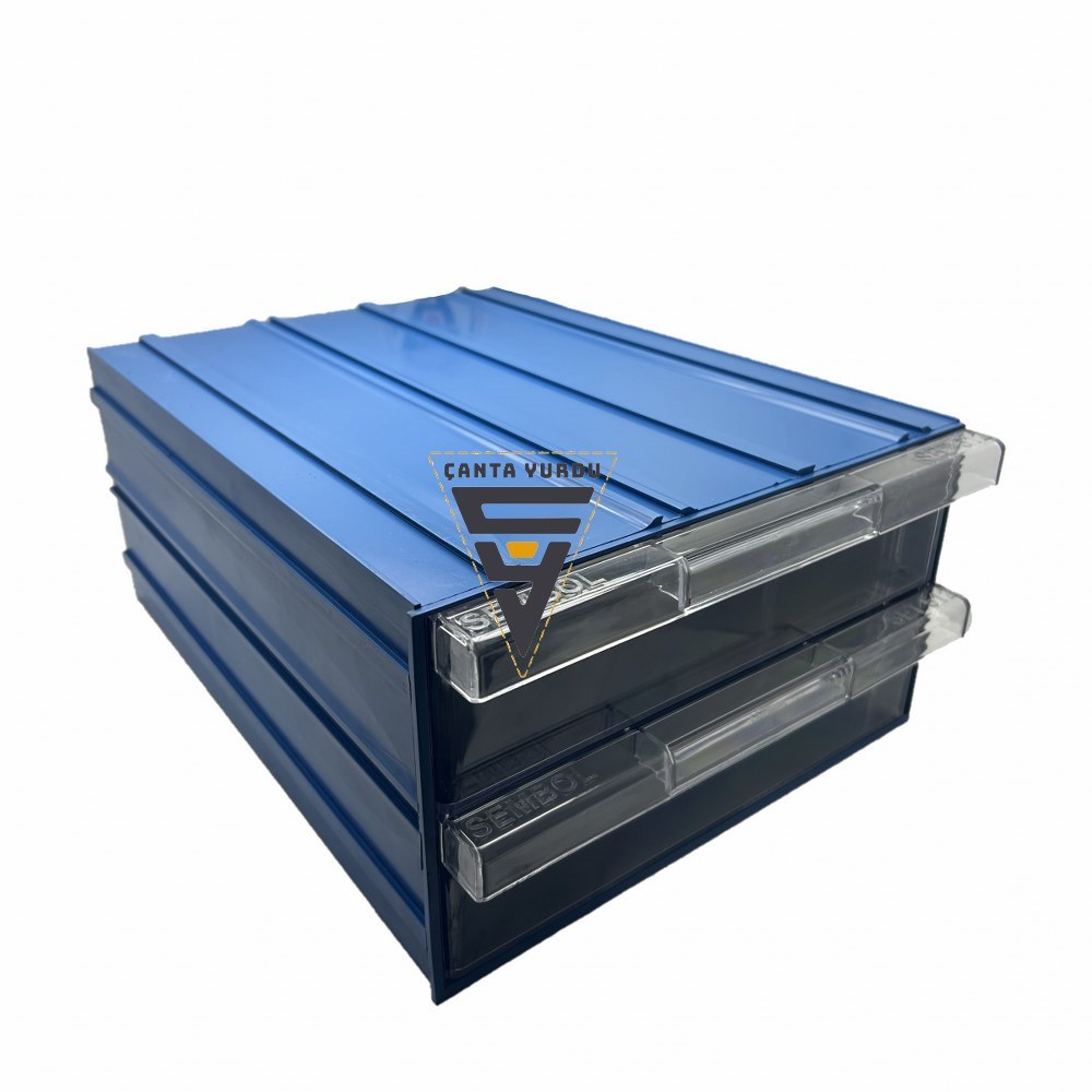 Sembol 512 Plastik Çift Çekmeceli Kutu 340X260x150mm 12 Adet