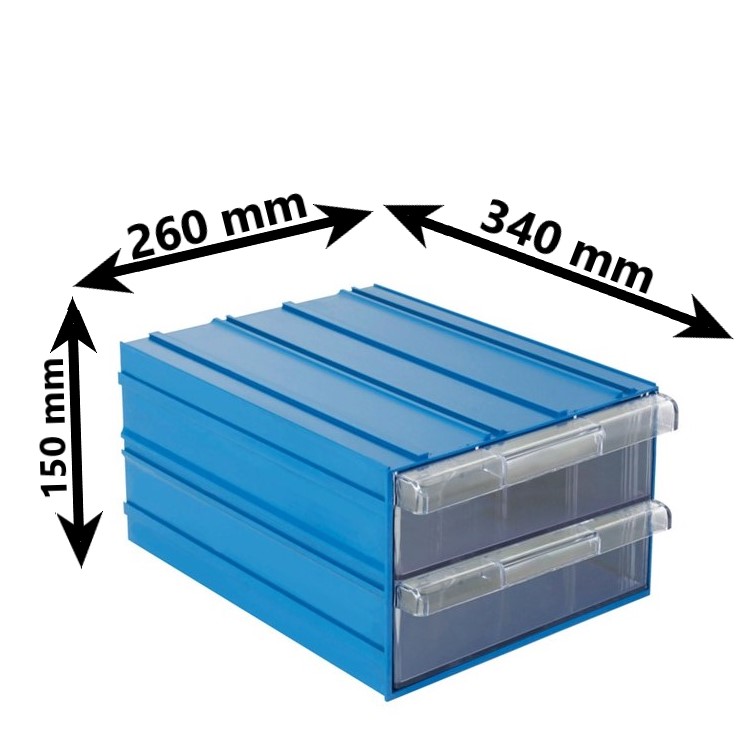 Sembol 512 Plastik Çift Çekmeceli Kutu 340X260x150mm 6 Adet