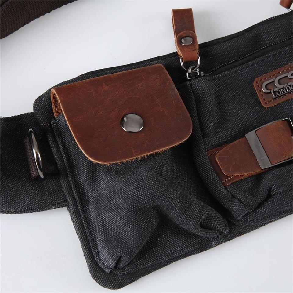 Ççs London 31459 Kanvas Bel Çantası Siyah