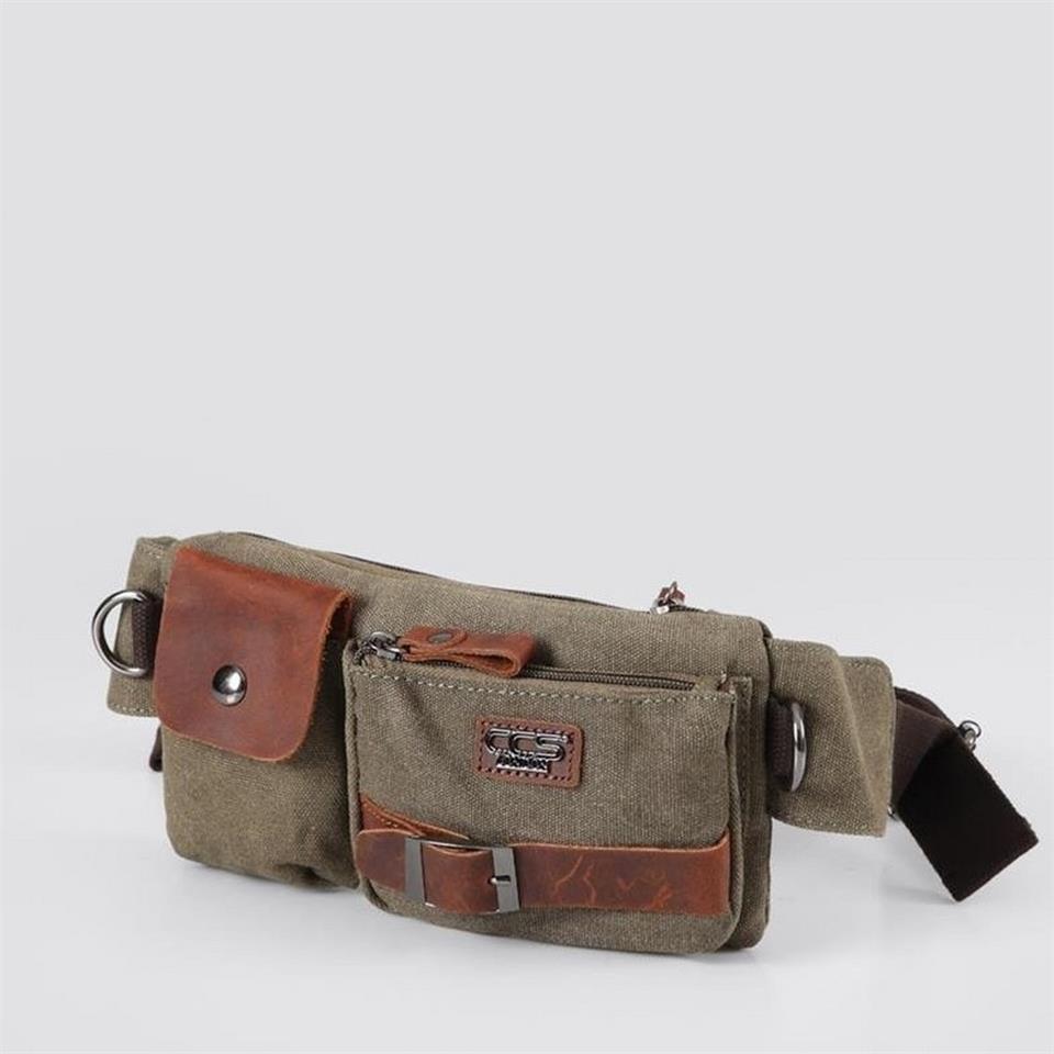 Ççs London 31459 Kanvas Bel Çantası Yeşil