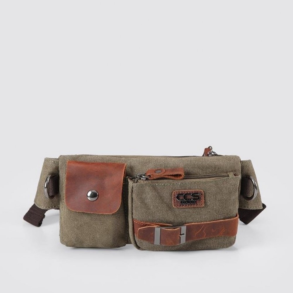 Ççs London 31459 Kanvas Bel Çantası Yeşil