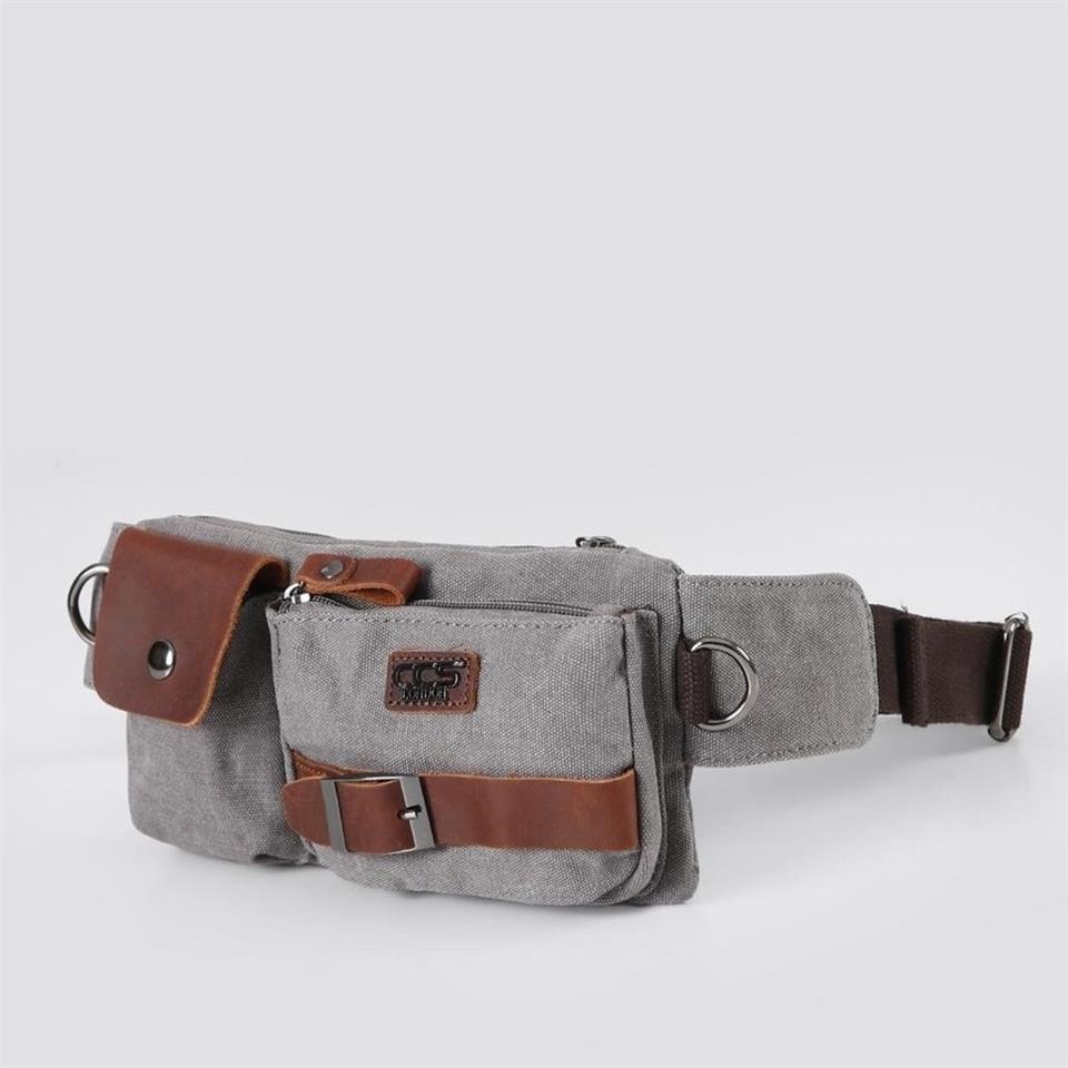 Ççs London 31459 Kanvas Bel Çantası Gri
