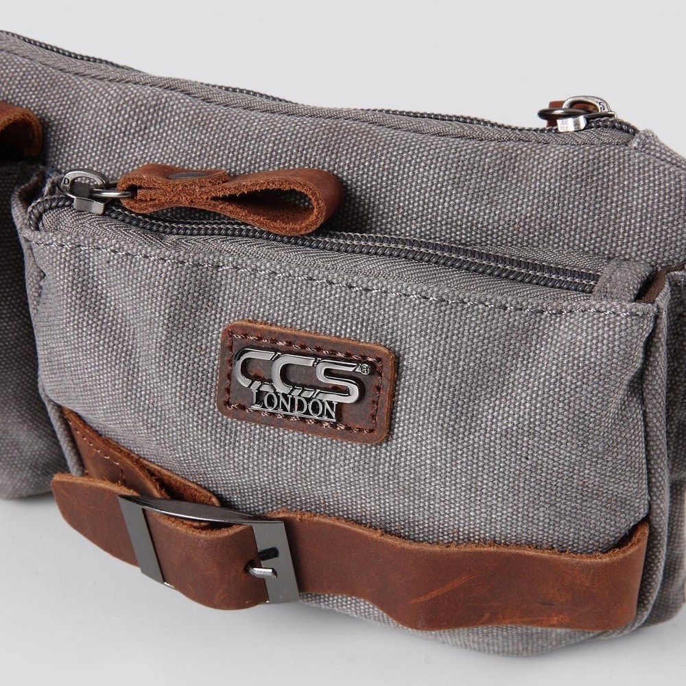Ççs London 31459 Kanvas Bel Çantası Gri