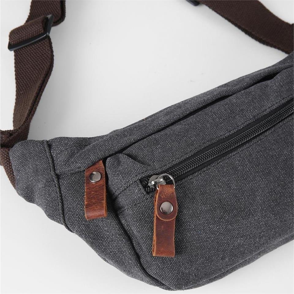 Ççs 31516 Sport Kanvas Bel Çantası Siyah