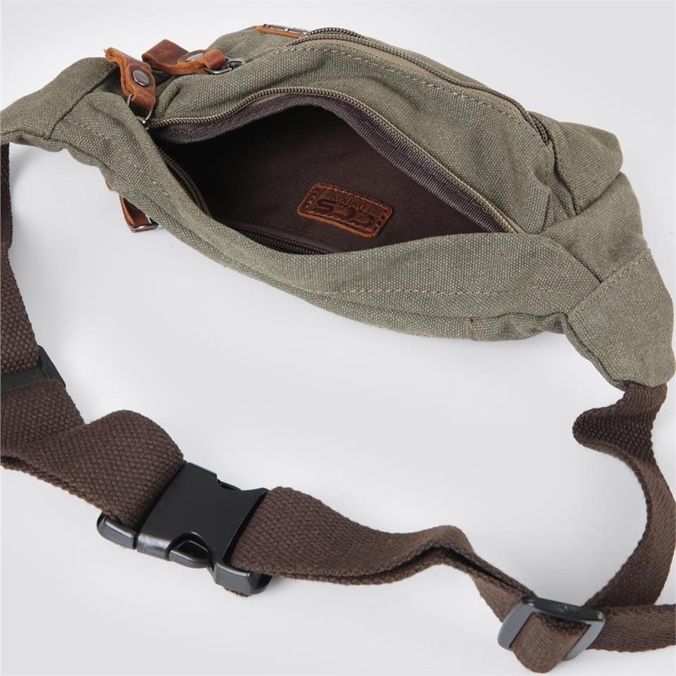 Ççs 31516 Sport Kanvas Bel Çantası Yeşil
