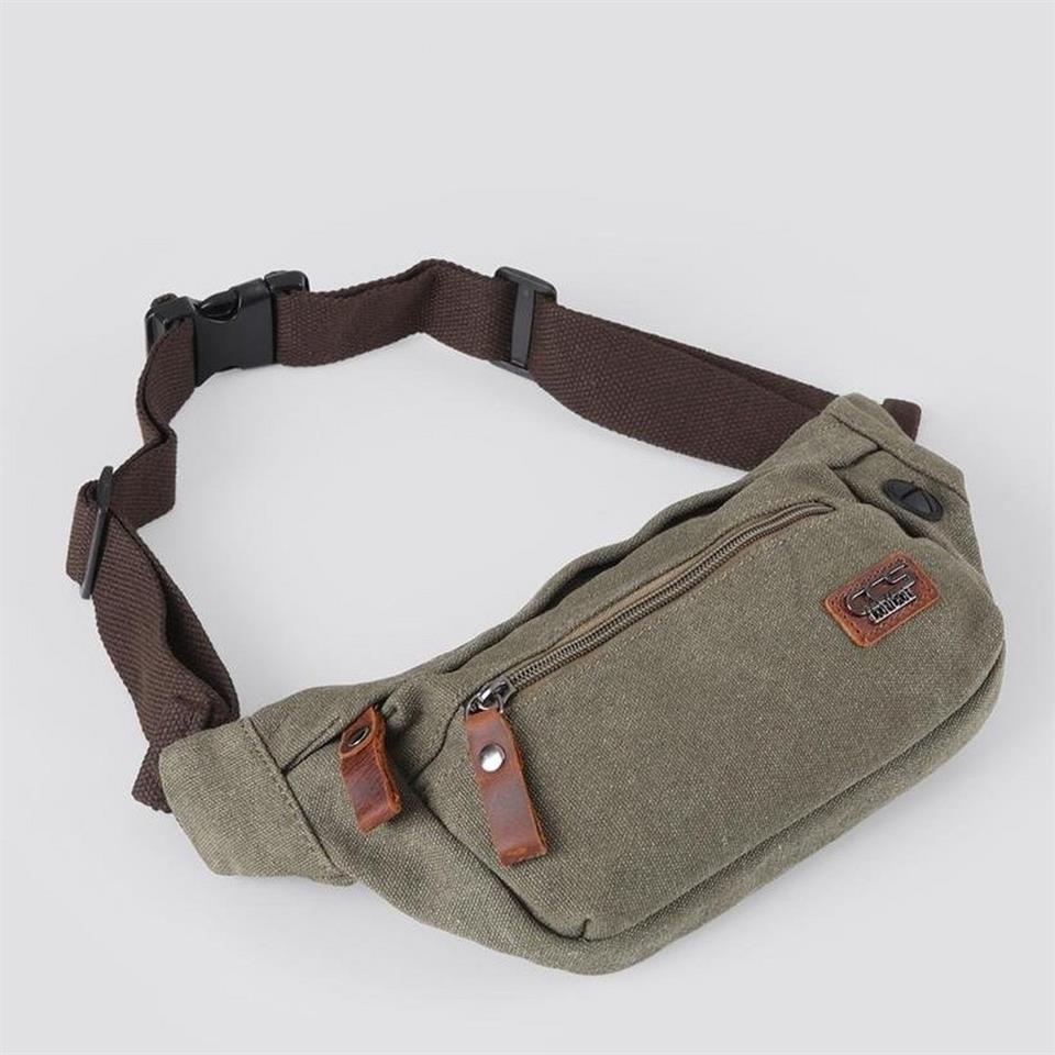 Ççs 31516 Sport Kanvas Bel Çantası Yeşil