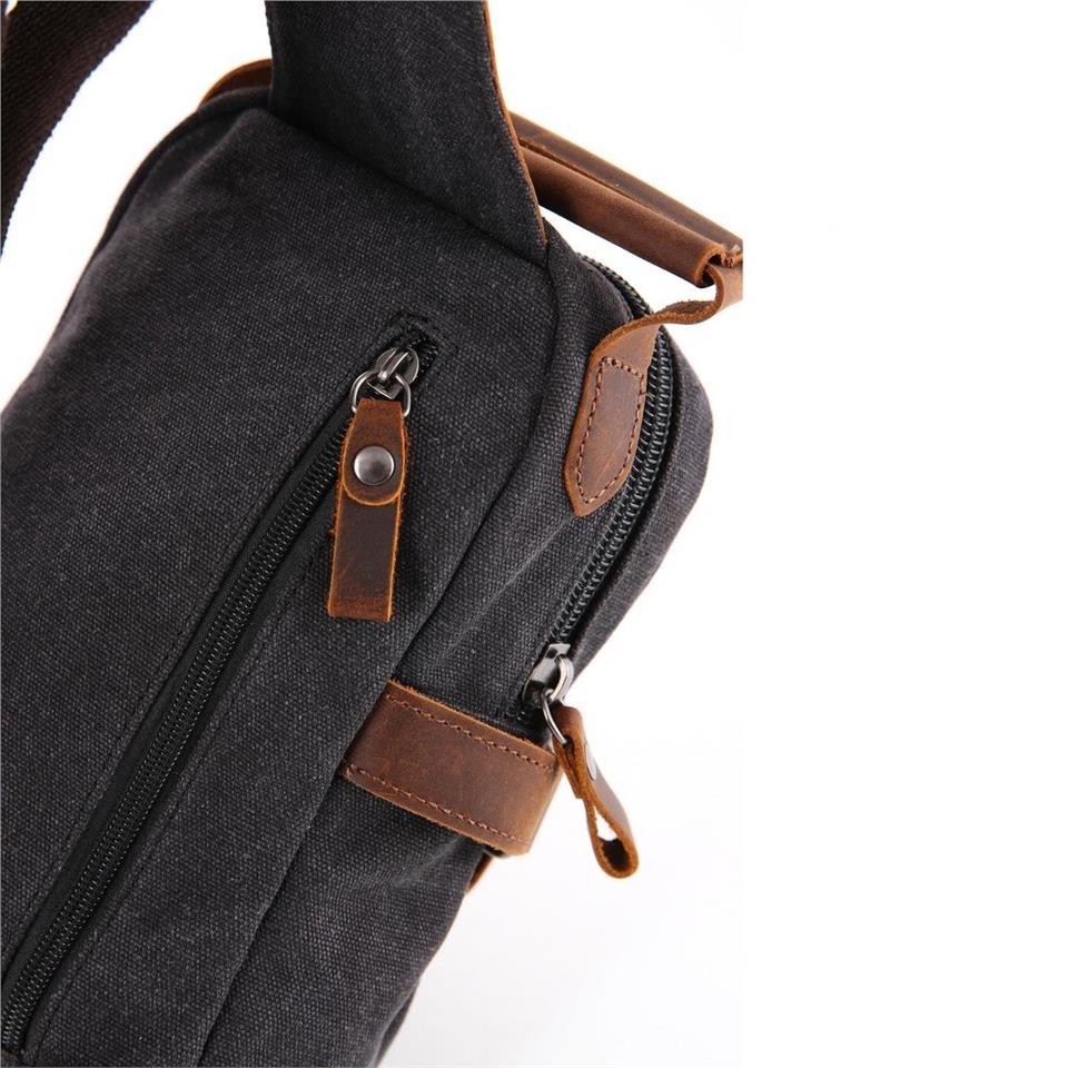 Ççs 51396 Kanvas Omuz Askılı Çapraz Çanta Siyah
