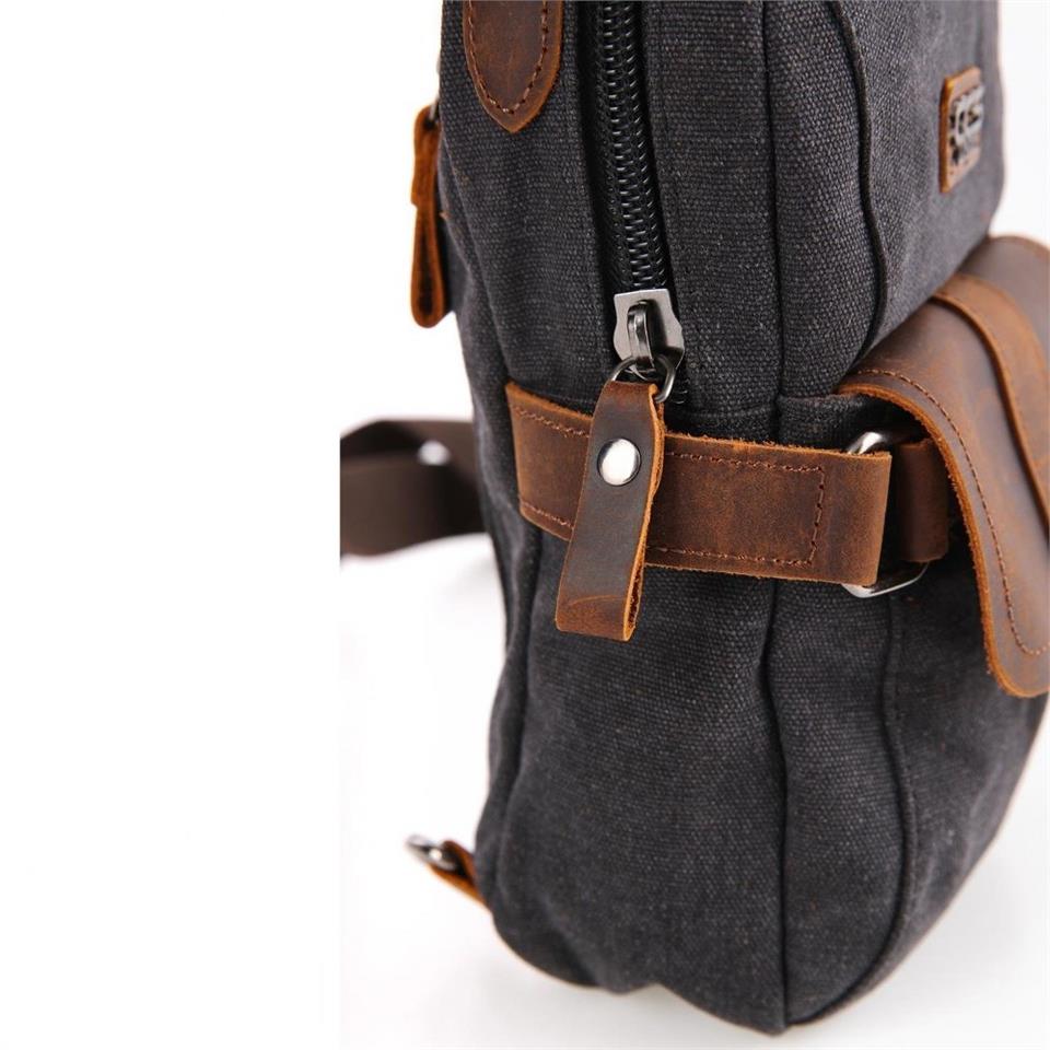 Ççs 51396 Kanvas Omuz Askılı Çapraz Çanta Siyah