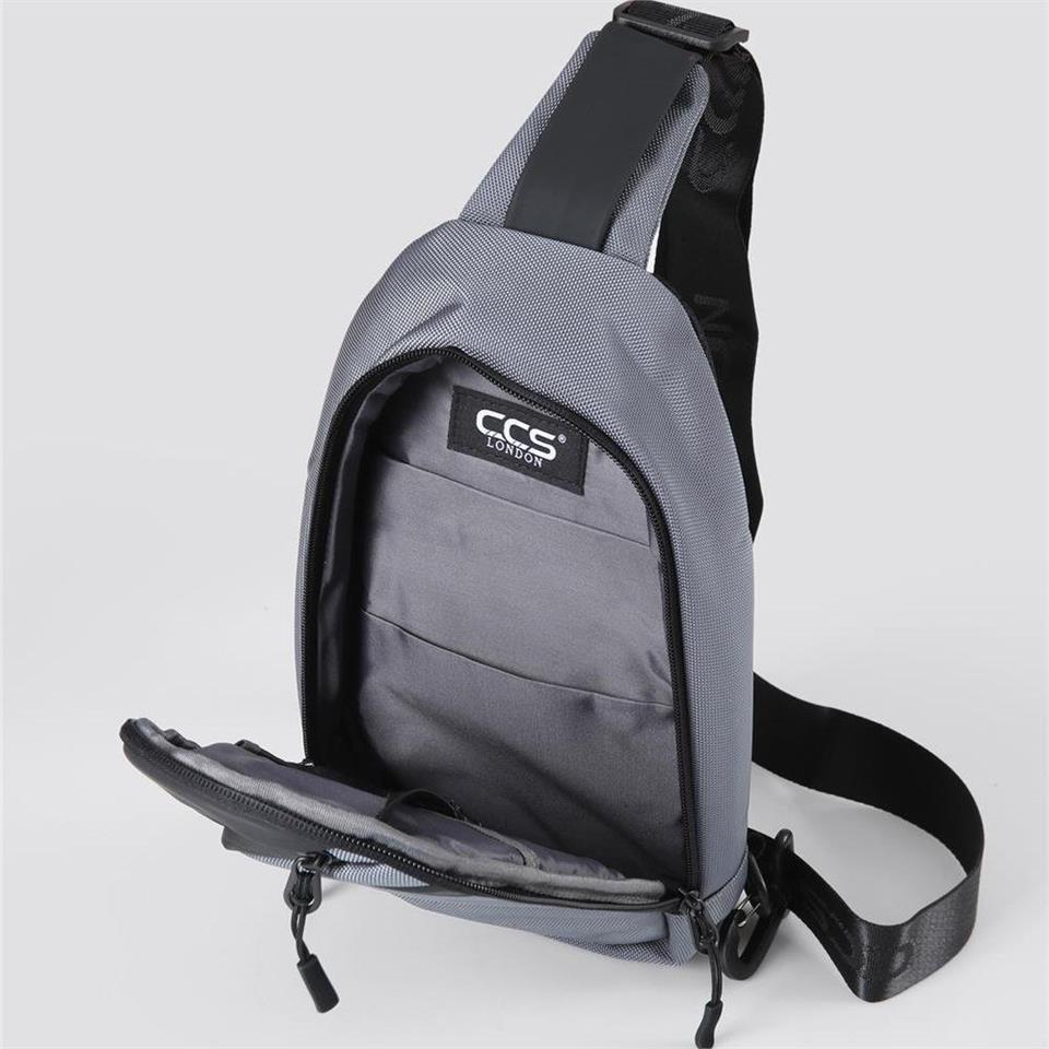 Ççs 31410 Tek Omuz Askılı Sırt ve Göğüs Çantası Gri