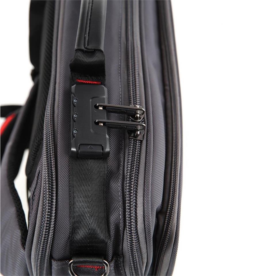 Ççs 51269 Şifreli Usb Laptop ve Evrak Sırt ve Omuz Çantası Gri
